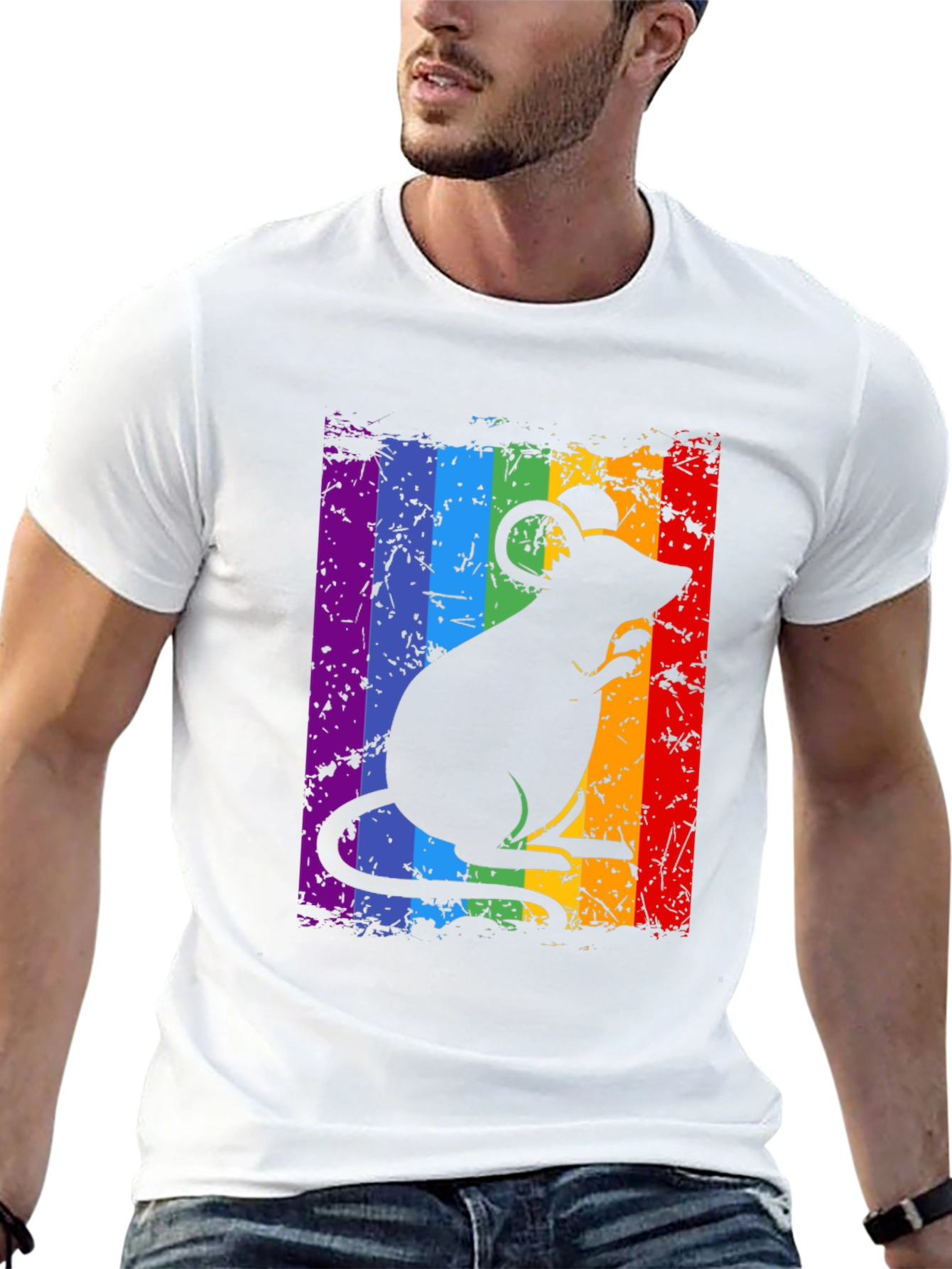 Rainbow Rat Graphic Tee - Pride & Style