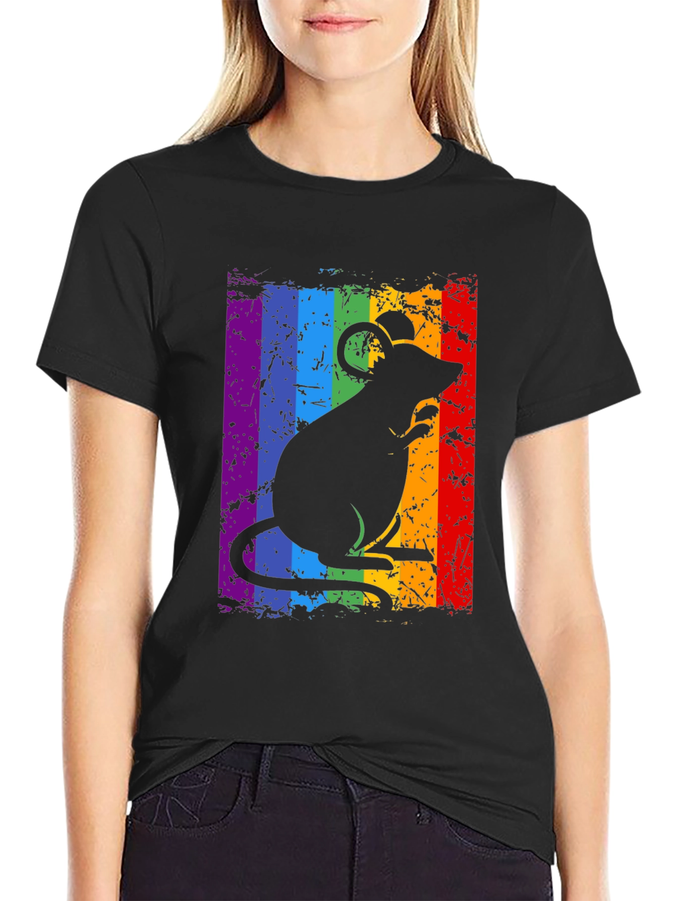 Rainbow Rat Graphic Tee - Pride & Style