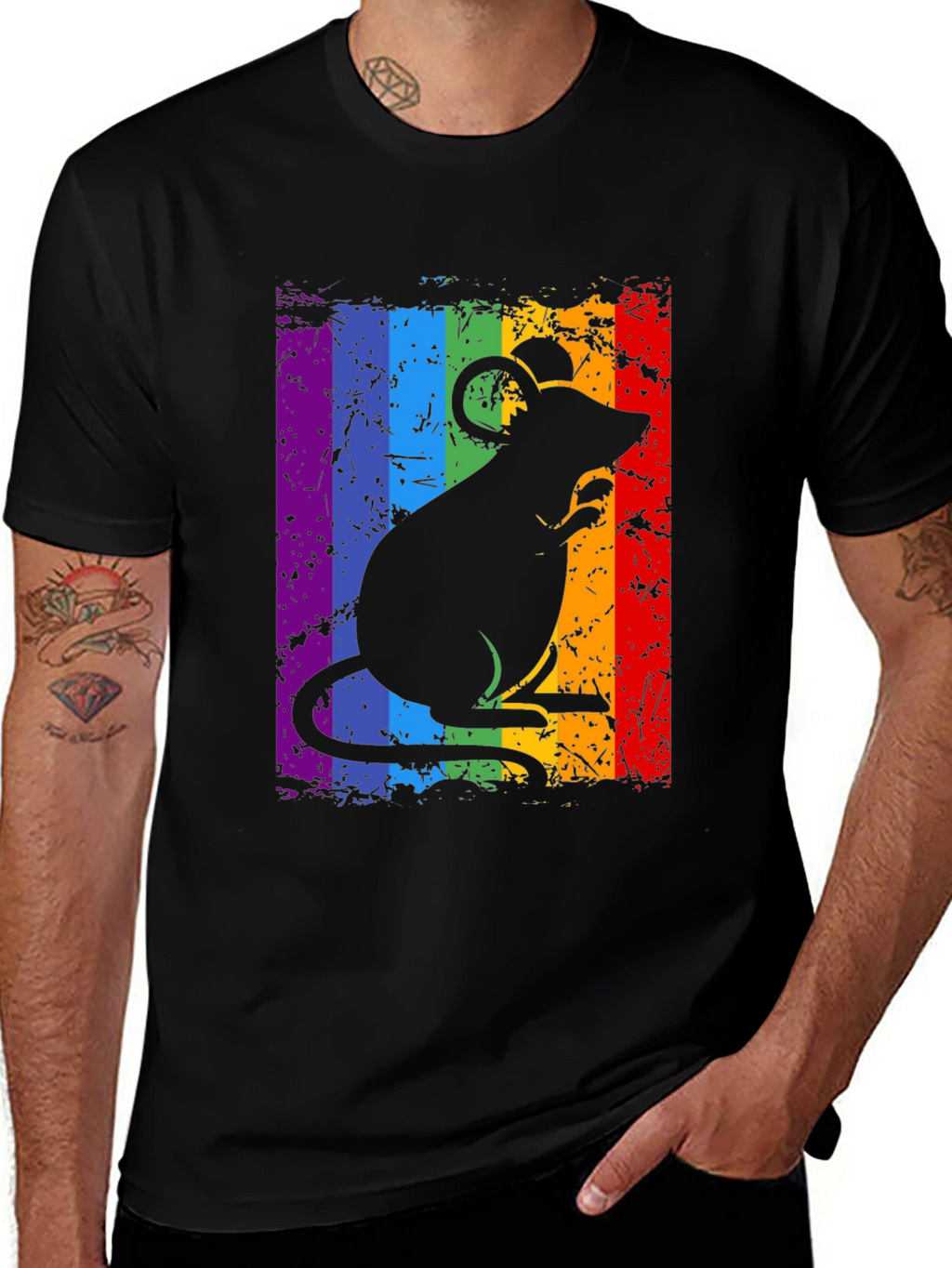 Rainbow Rat Graphic Tee - Pride & Style