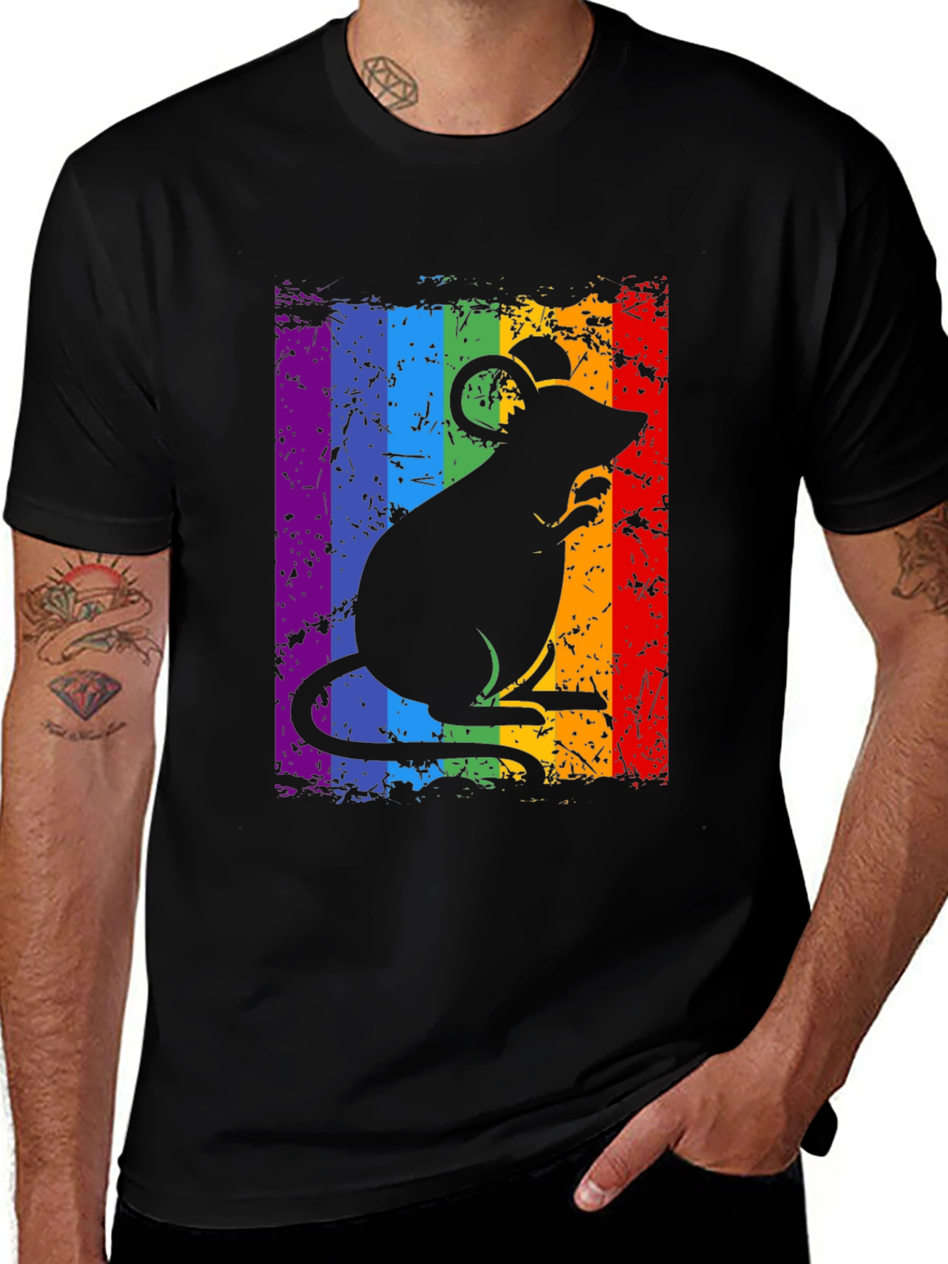 Rainbow Rat Graphic Tee - Pride & Style