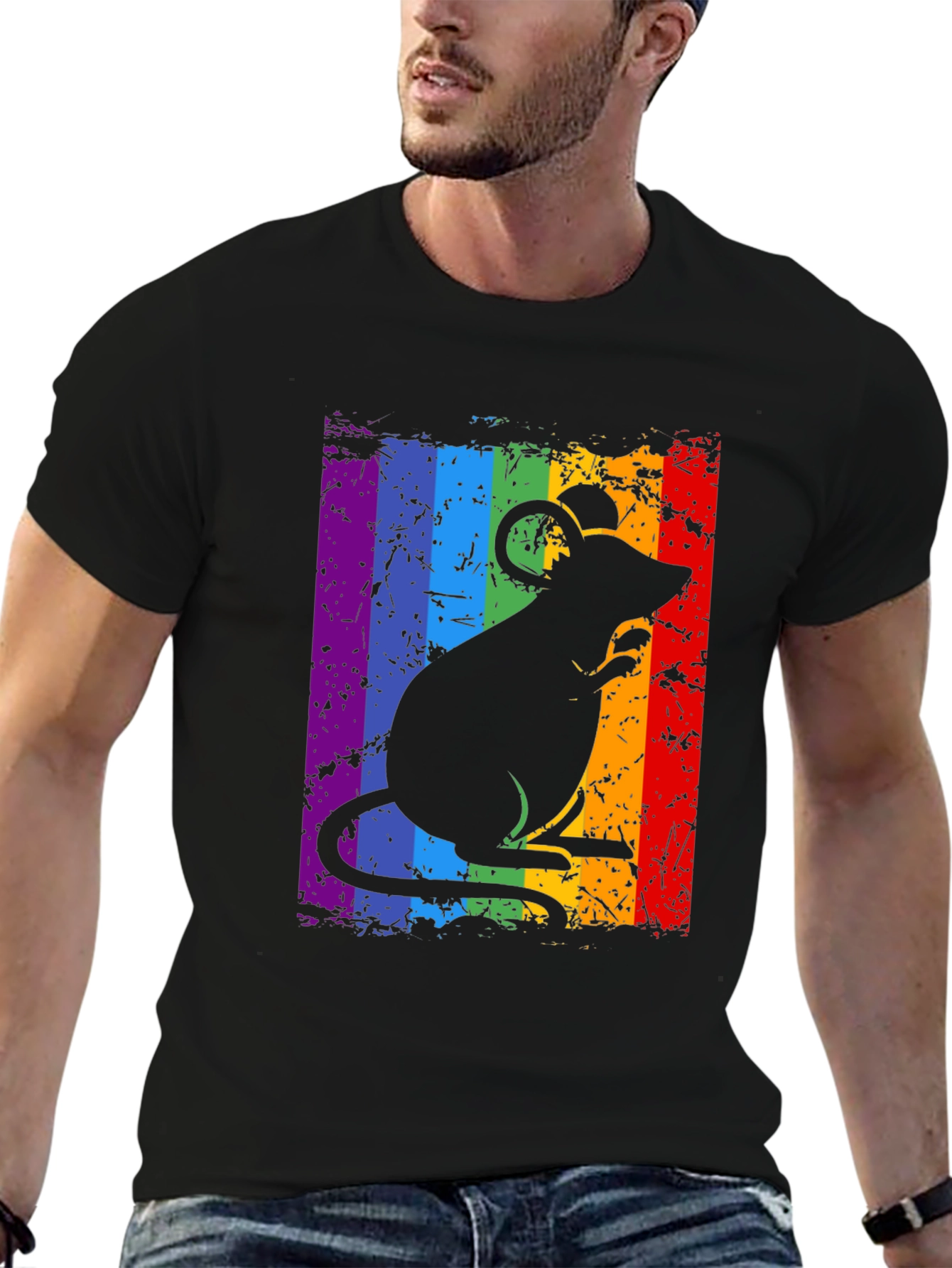 Rainbow Rat Graphic Tee - Pride & Style