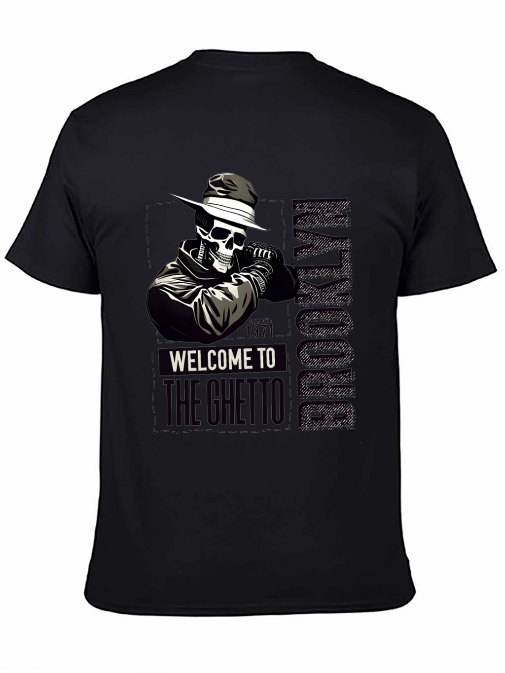 Brooklyn Ghetto Skull T-Shirt - Mens Graphic Tee
