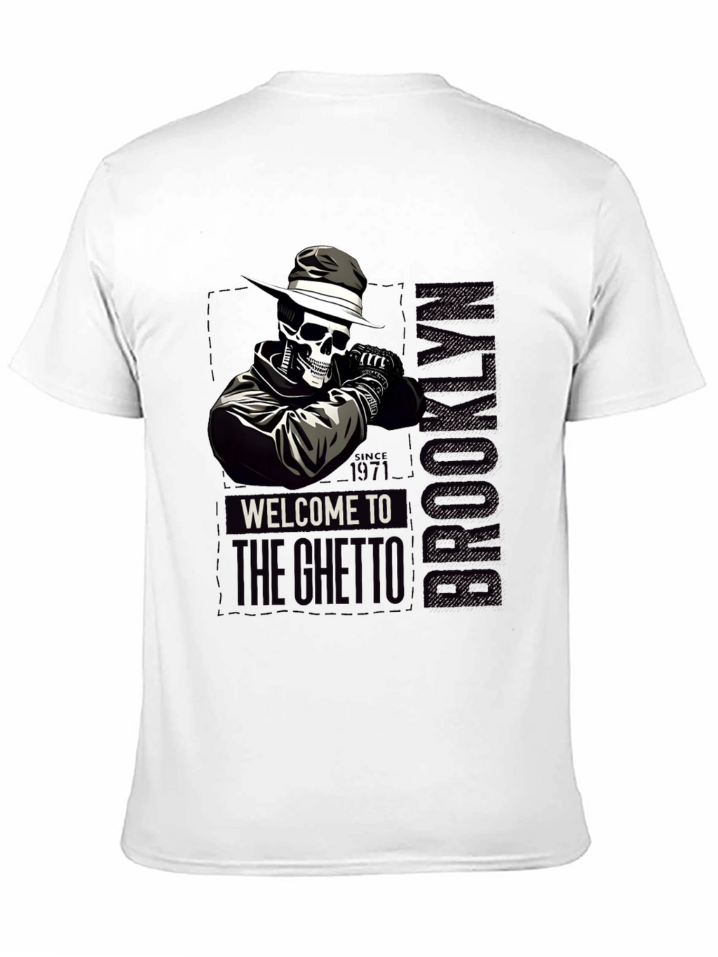 Brooklyn Ghetto Skull T-Shirt - Mens Graphic Tee