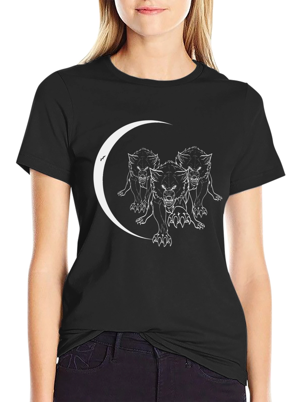 Wolf Pack Moon T-Shirt - Black