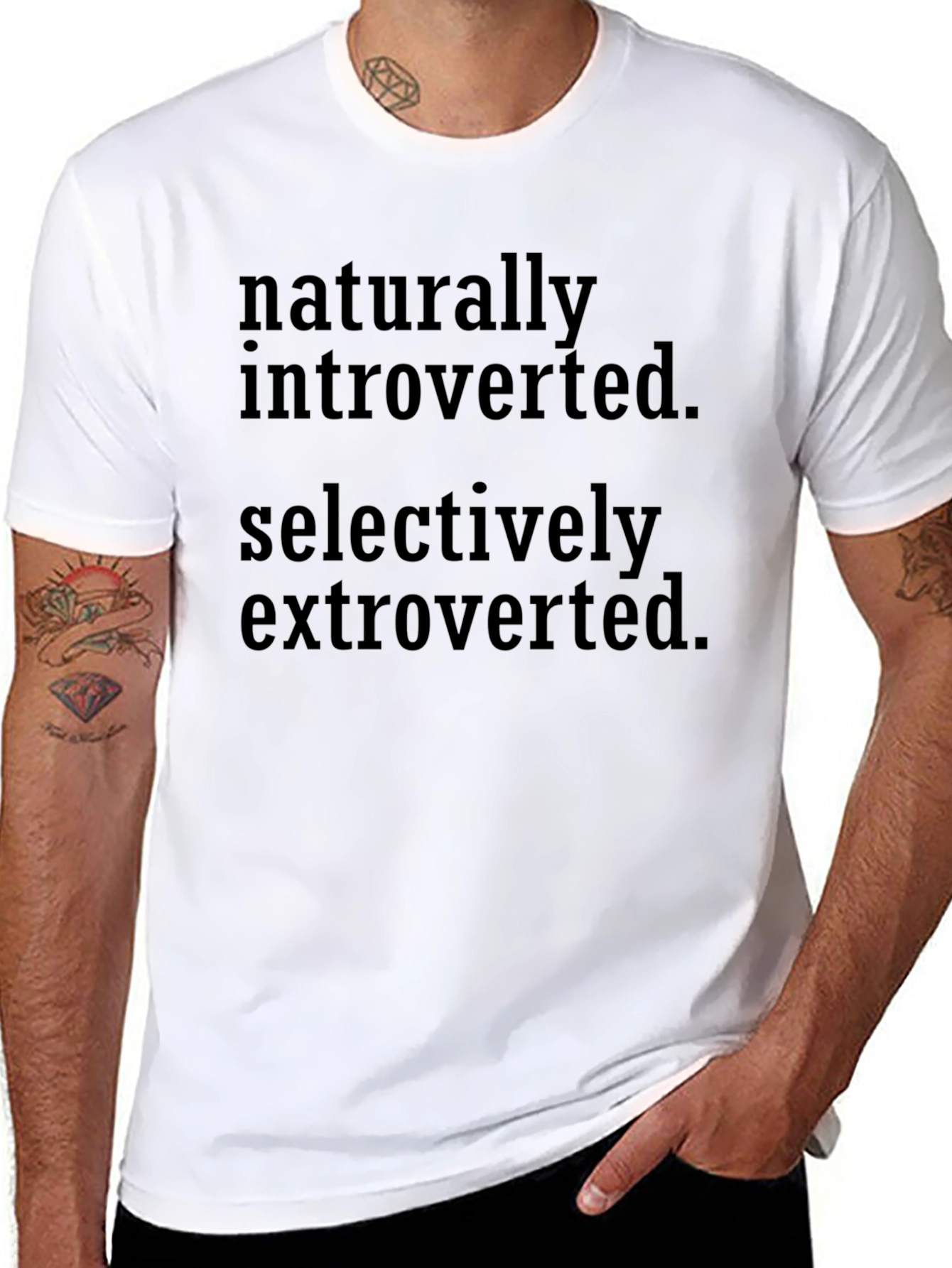 Introverted Extroverted Graphic Tee - Soft Cotton Blend