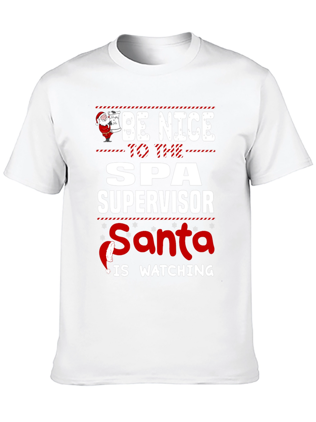 Spa Supervisor Santa Watching T-Shirt