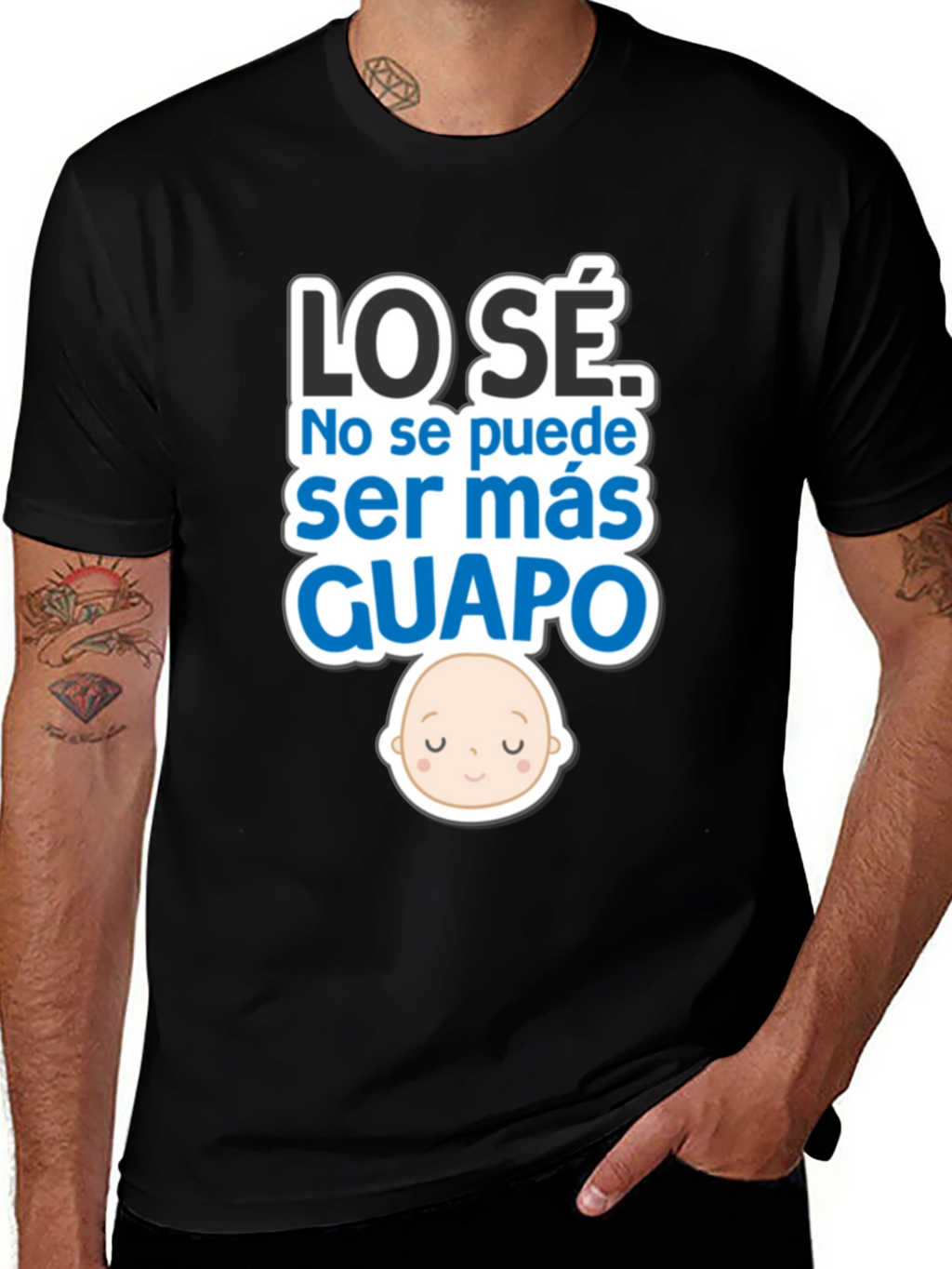 Cute Baby LO SÉ GUAPO Black T-Shirt