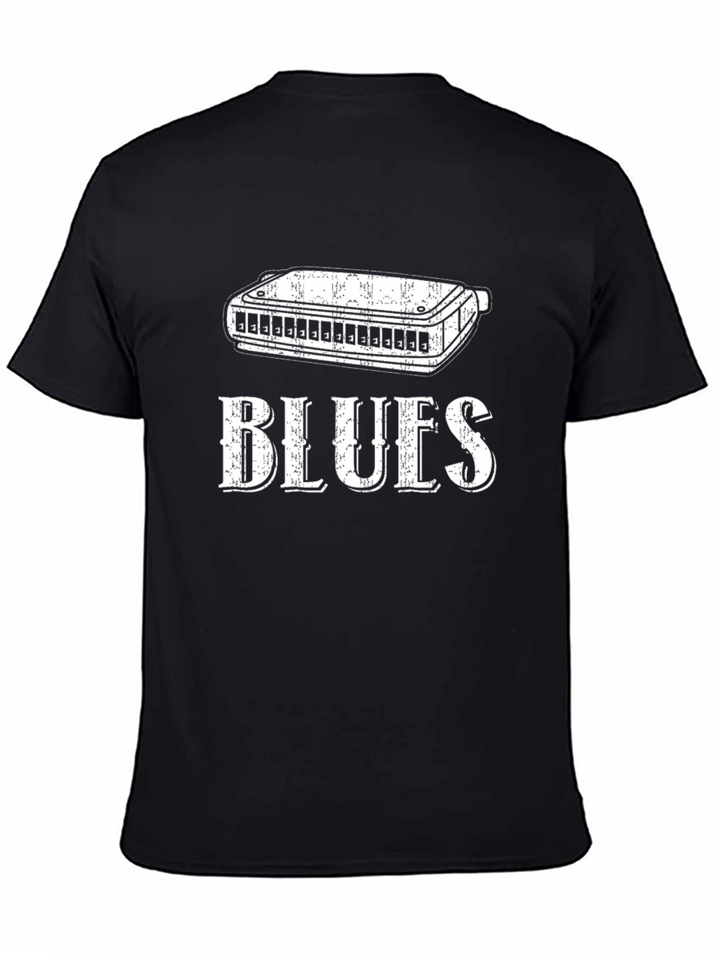Blues Harmonica Graphic T-Shirt - Music Lover Tee