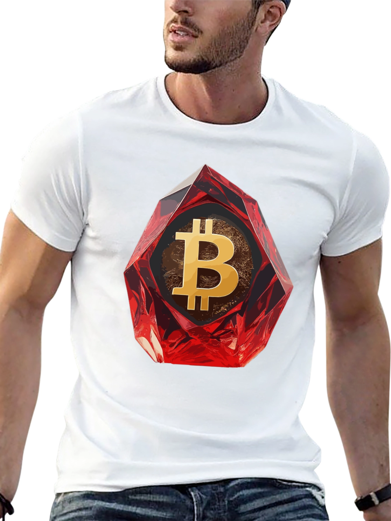 Bitcoin Ruby Gemstone T-Shirt