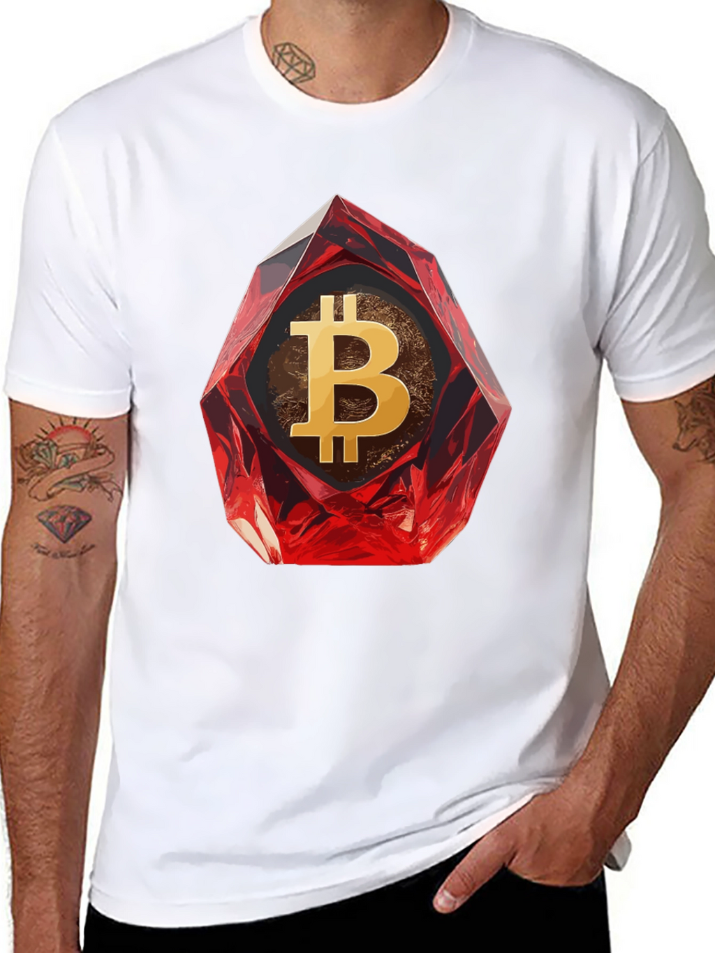 Bitcoin Ruby Gemstone T-Shirt