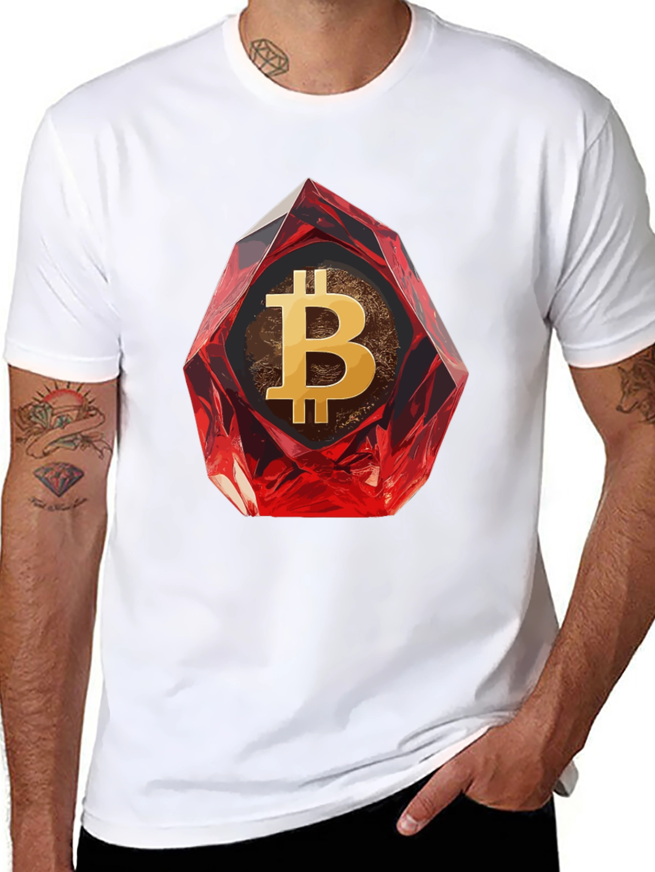 Bitcoin Ruby Gemstone T-Shirt