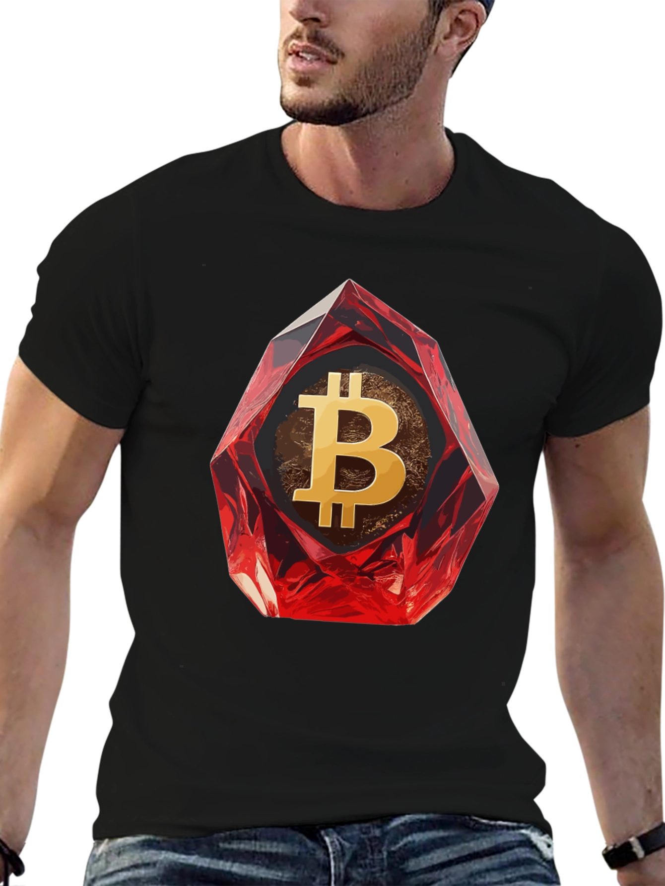 Bitcoin Ruby Gemstone T-Shirt