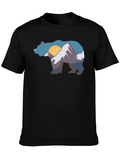 Bear Mountain Graphic Tee - Black Crew Neck