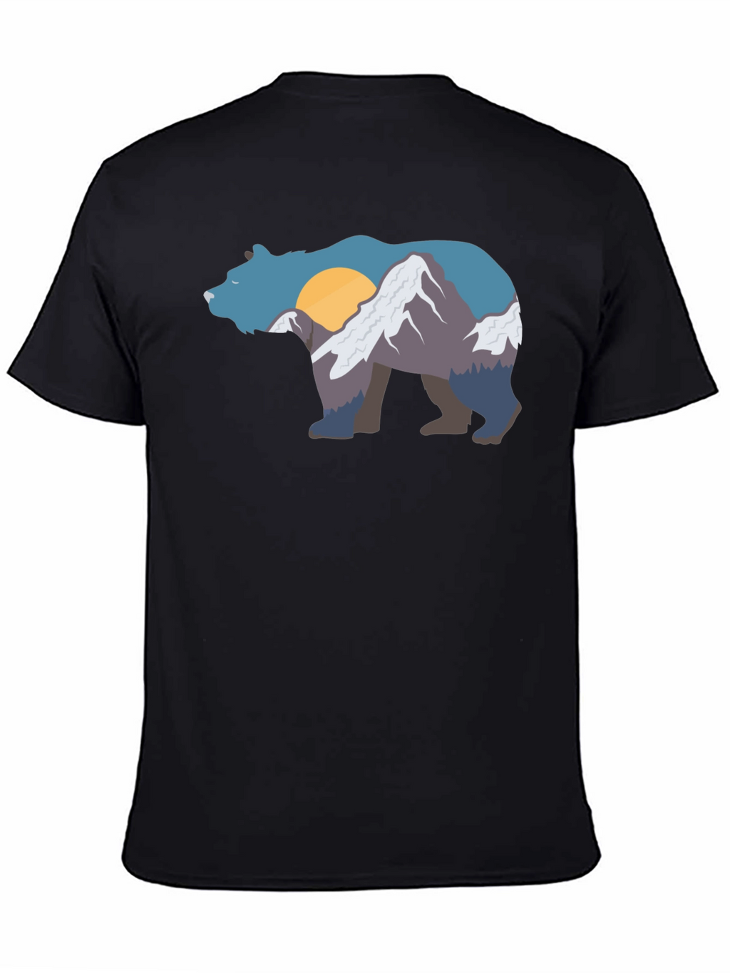 Bear Mountain Graphic Tee - Black Crew Neck