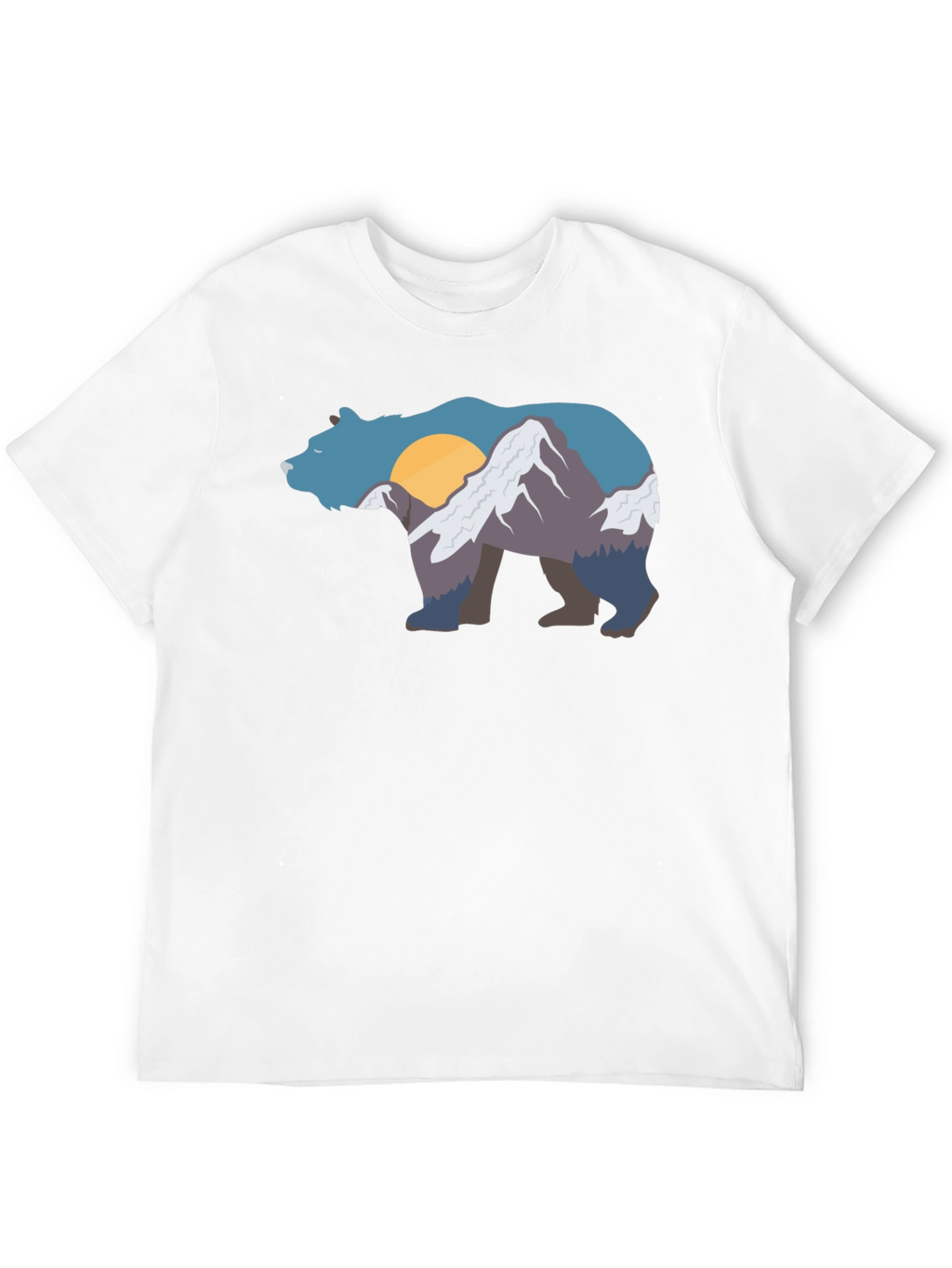 Bear Mountain Graphic Tee - Black Crew Neck