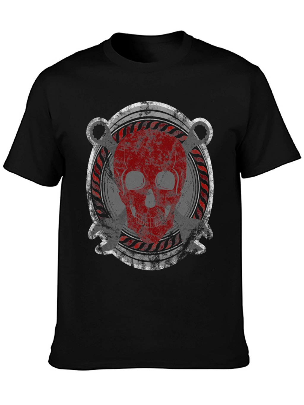 Skull & Wrenches Graphic T-Shirt - Mens Black Tee
