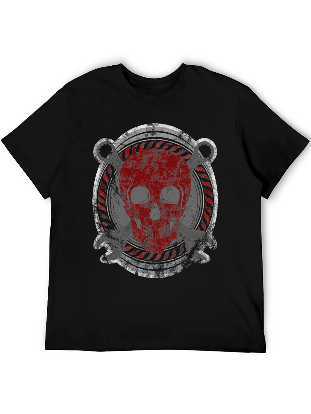 Skull & Wrenches Graphic T-Shirt - Mens Black Tee