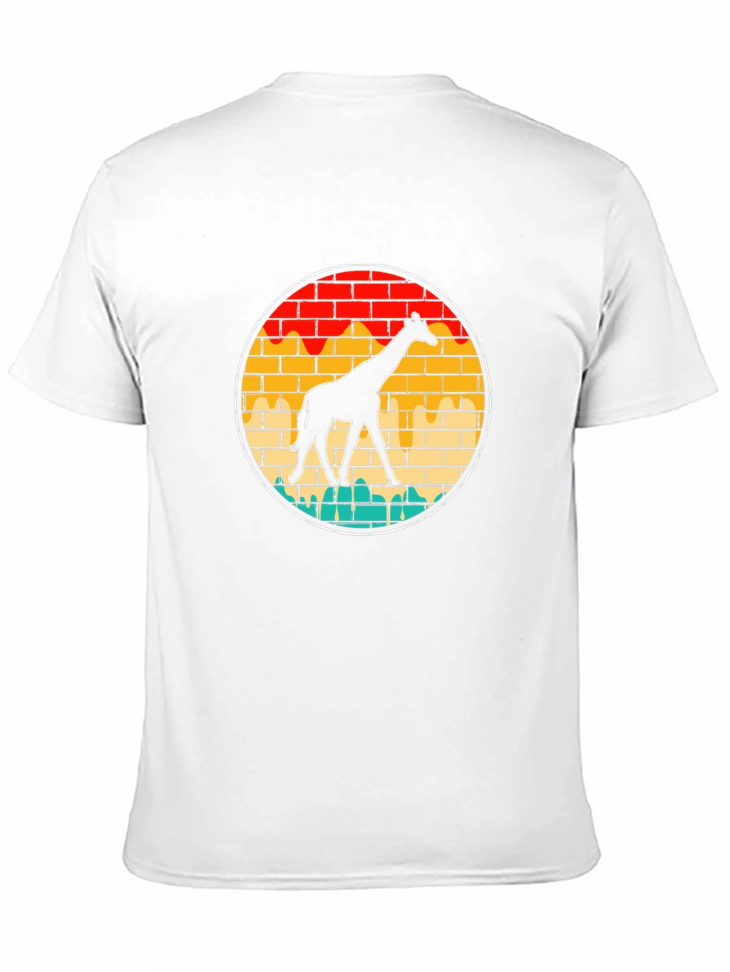 Giraffe Brick Wall Graphic Tee
