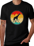 Giraffe Brick Wall Graphic Tee