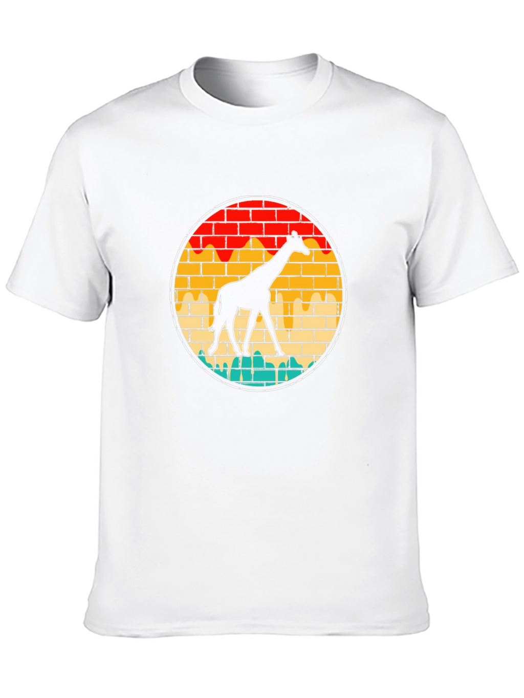 Giraffe Brick Wall Graphic Tee