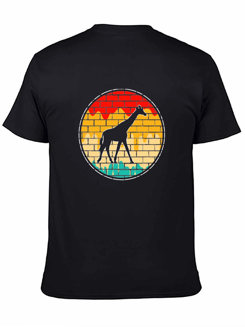Giraffe Brick Wall Graphic Tee