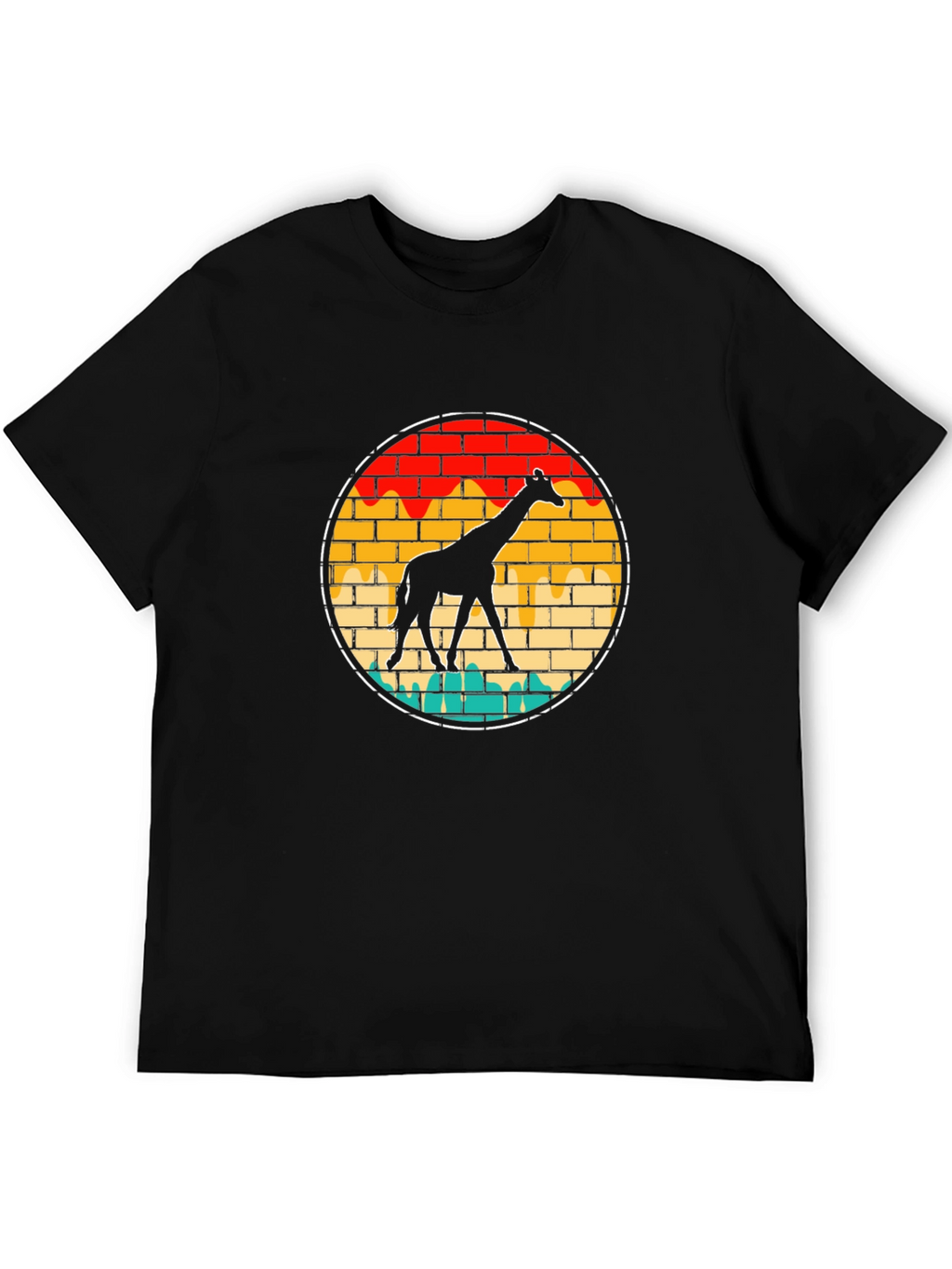 Giraffe Brick Wall Graphic Tee