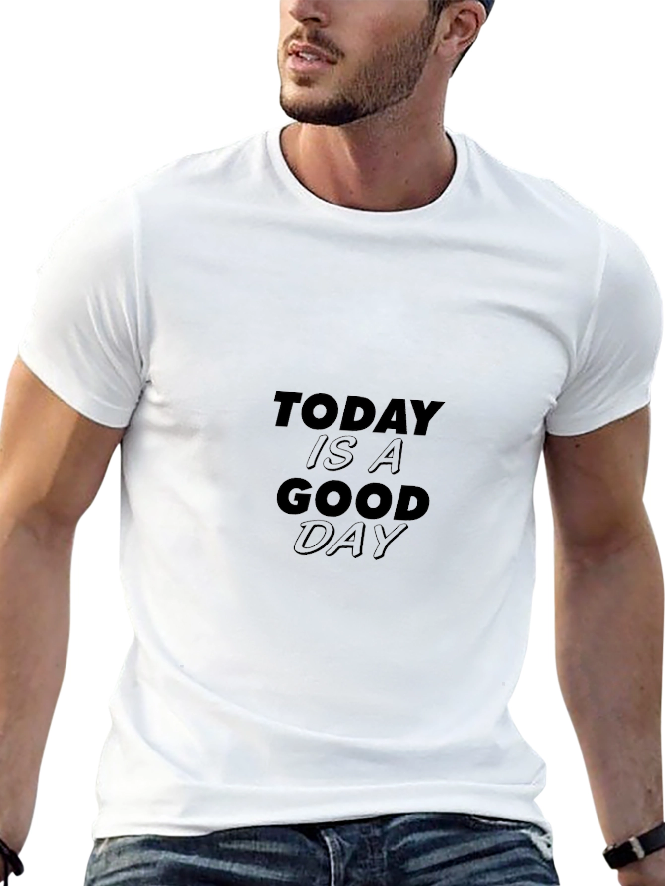 Today Is A Good Day Graphic Tee - Black