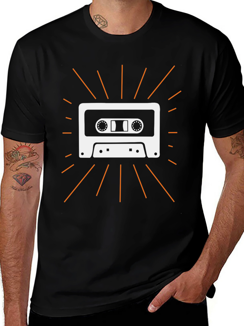 Retro Cassette Tape Graphic Tee - Classic Style