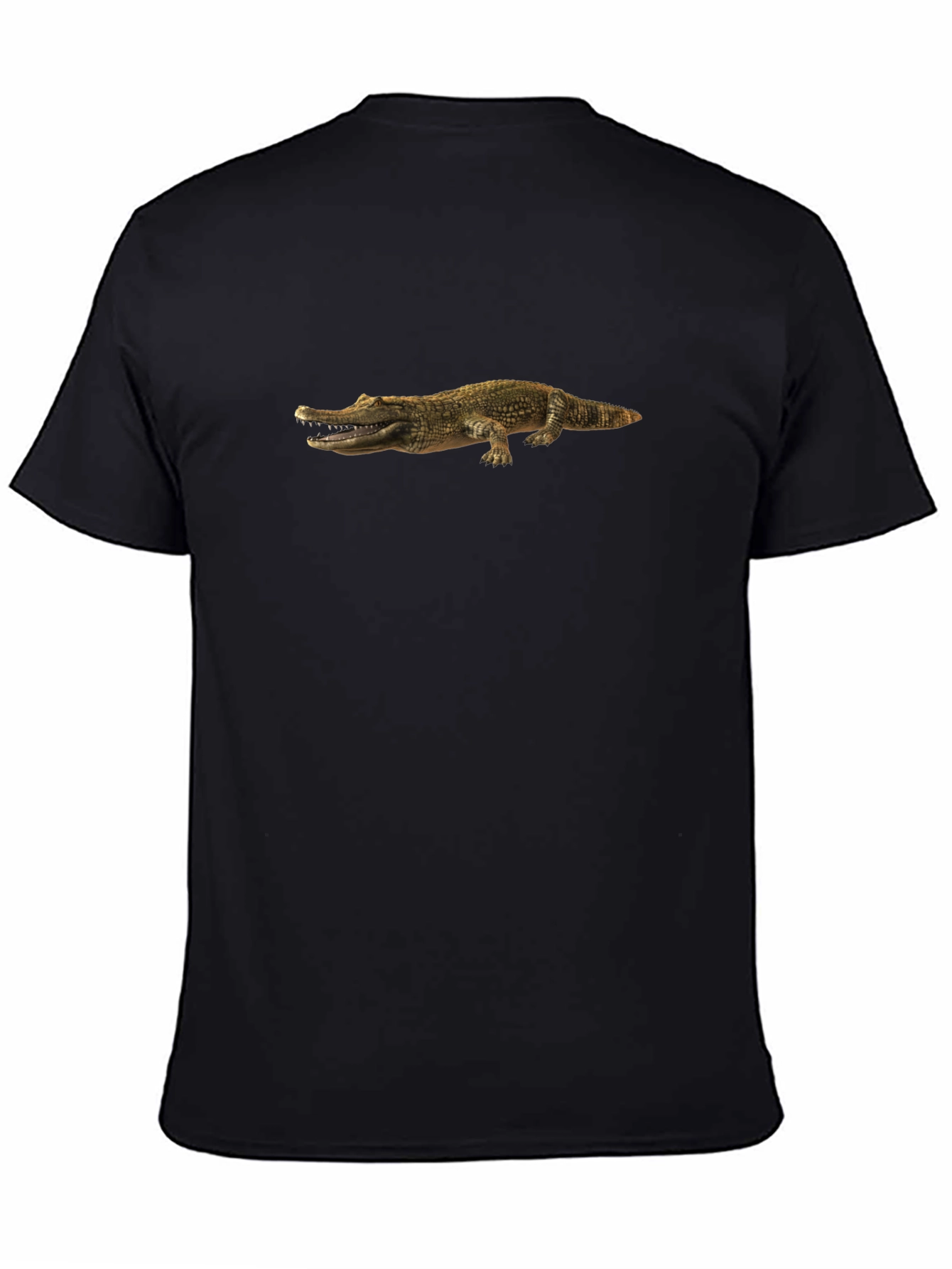 Crocodile Print Black Tee