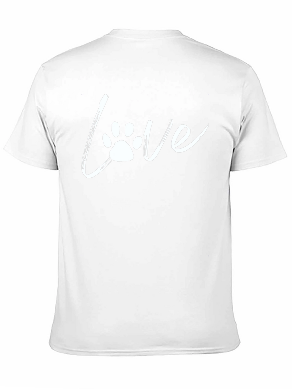Love Paw Print T-Shirt - Casual Black Tee