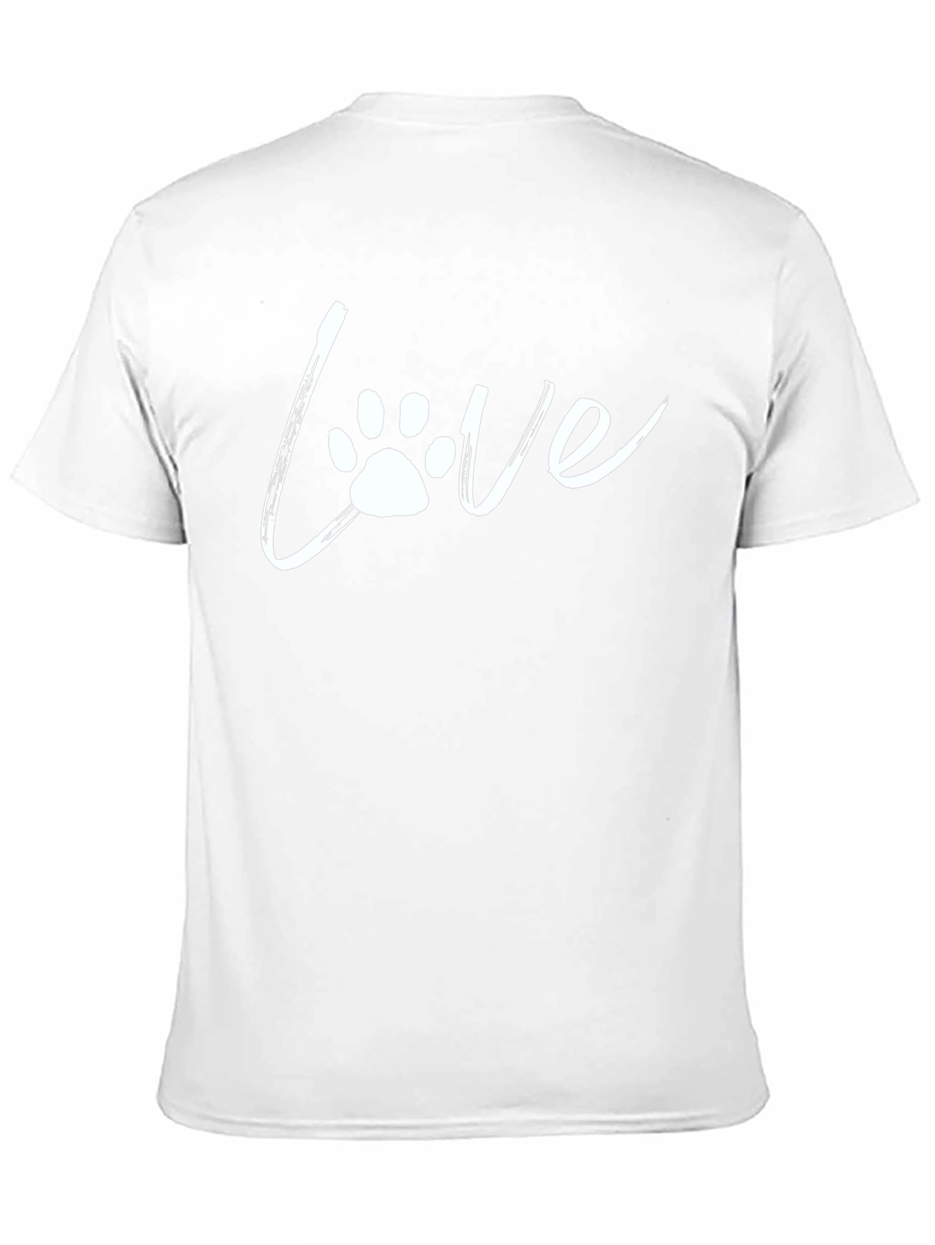 Love Paw Print T-Shirt - Casual Black Tee