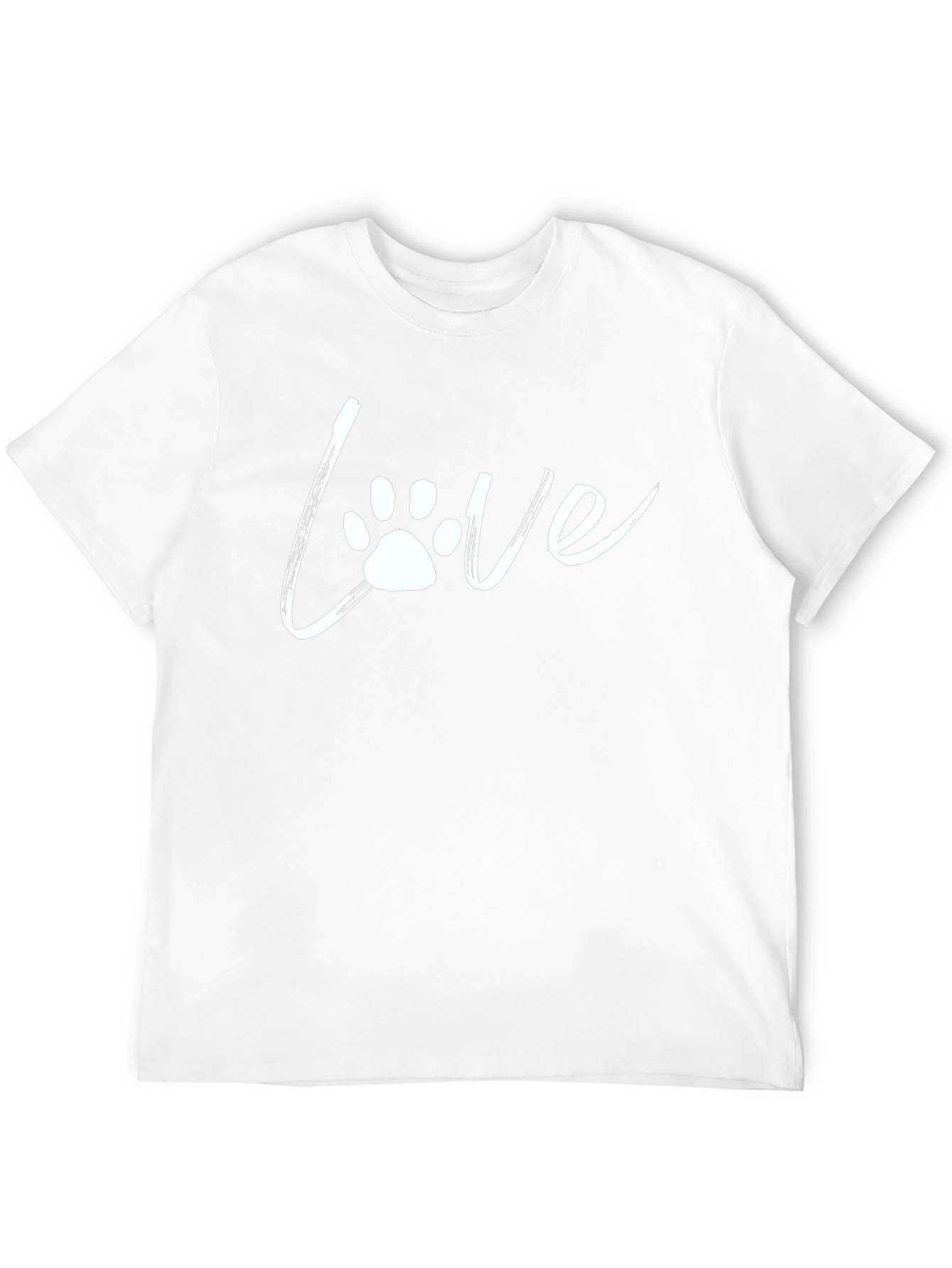Love Paw Print T-Shirt - Casual Black Tee