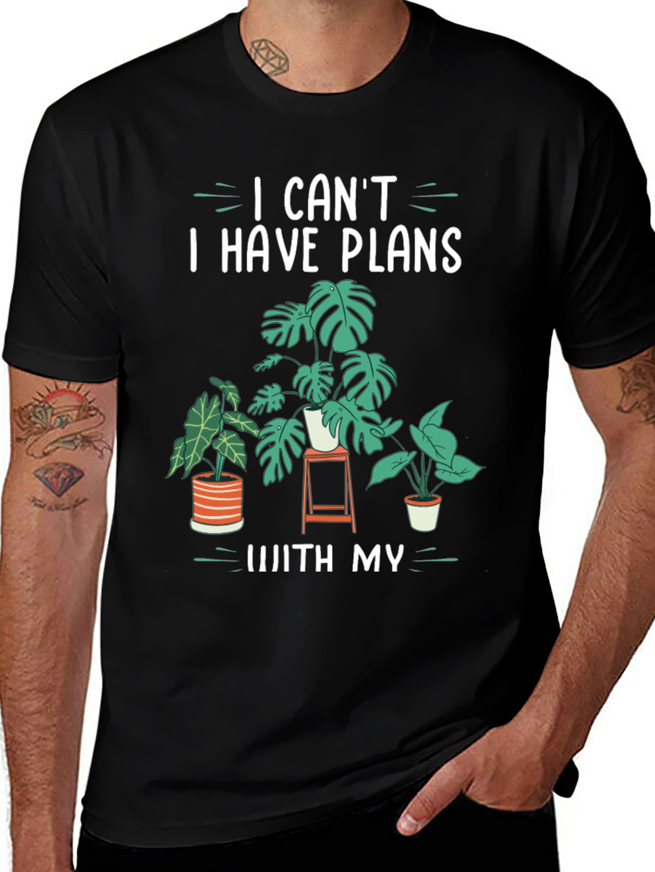 Plant Lover T-Shirt: I Cant I Have Plans With My Plants Tee