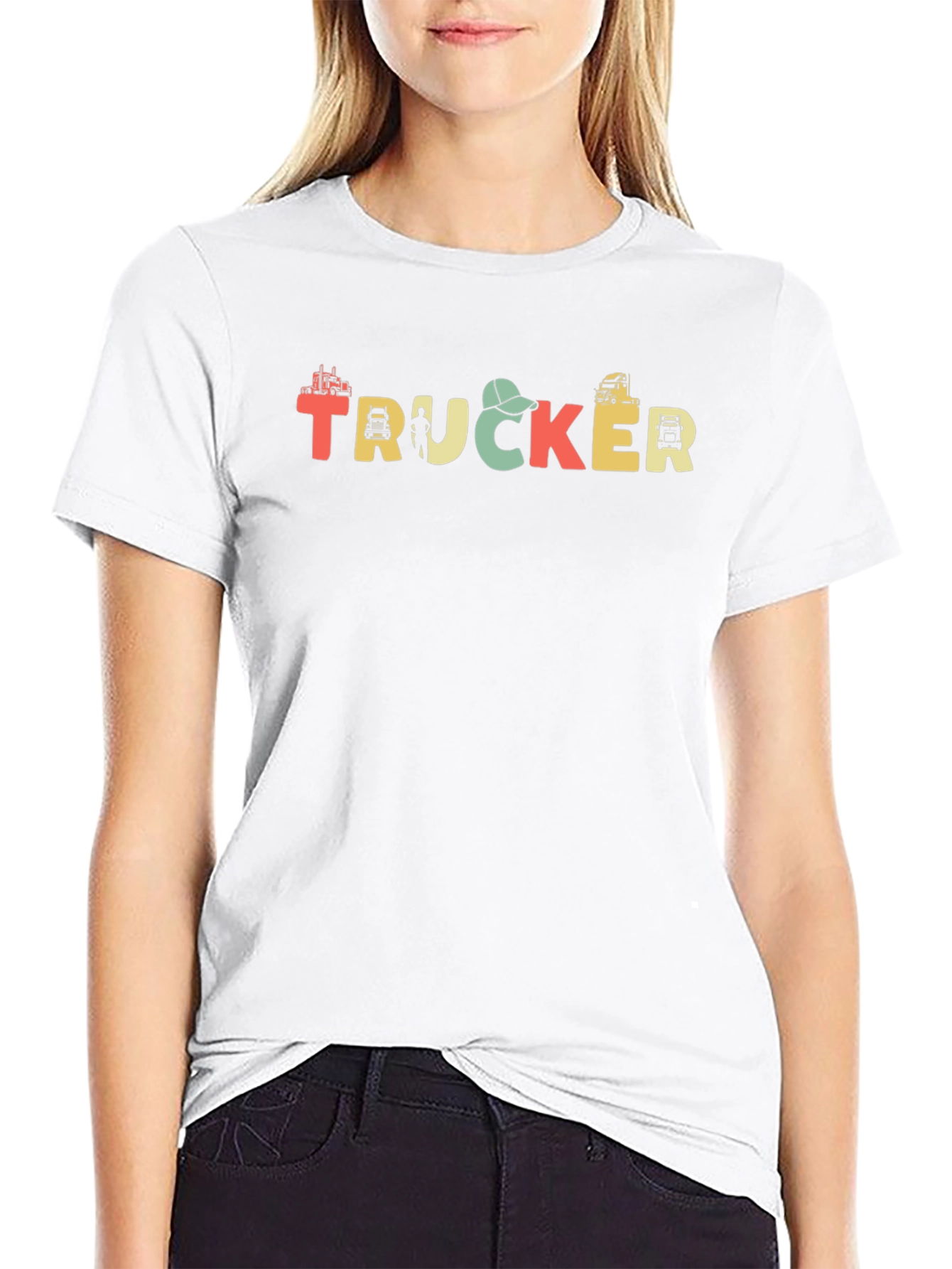 Trucker Graphic T-Shirt - Black