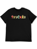 Trucker Graphic T-Shirt - Black