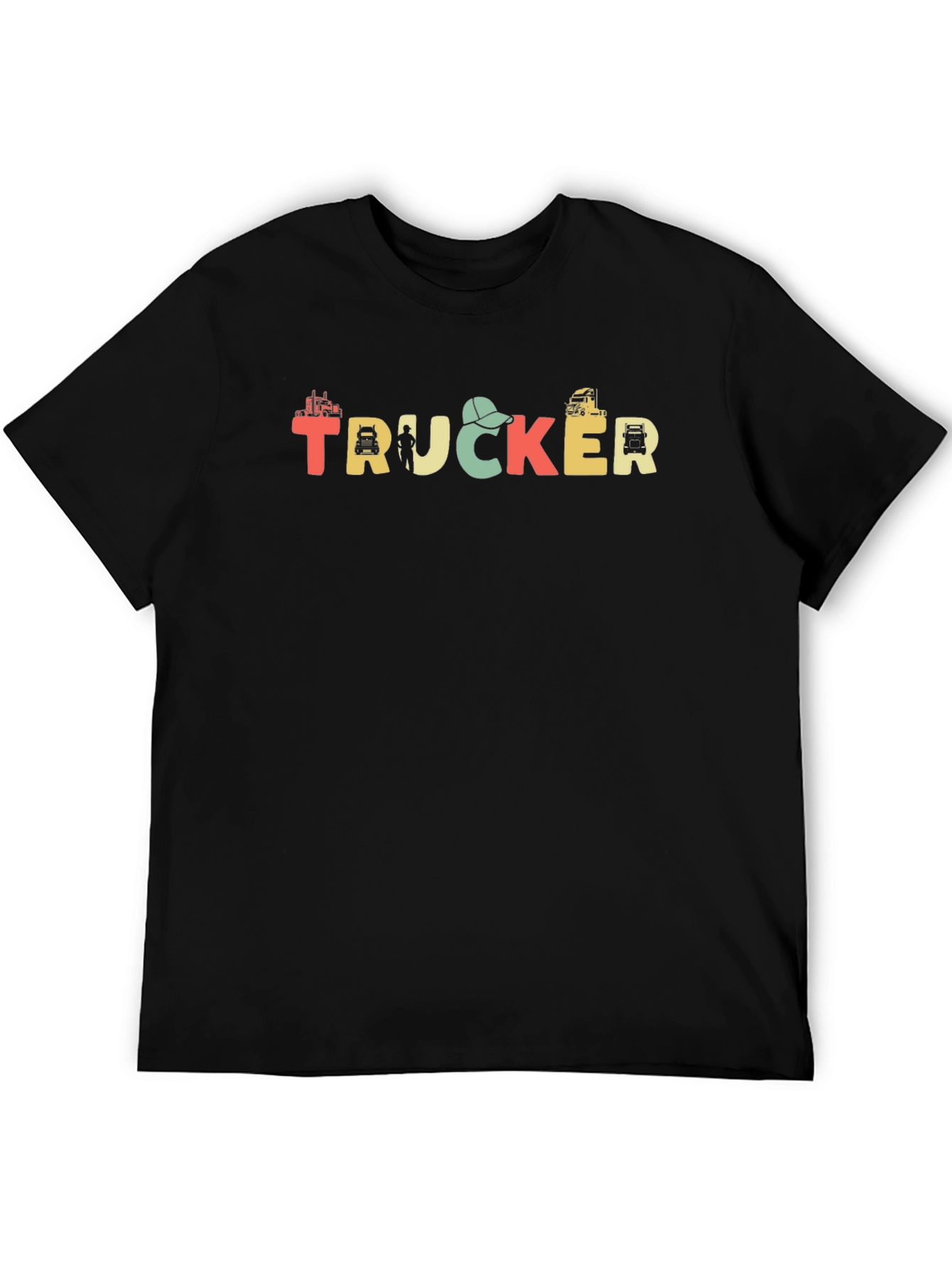 Trucker Graphic T-Shirt - Black