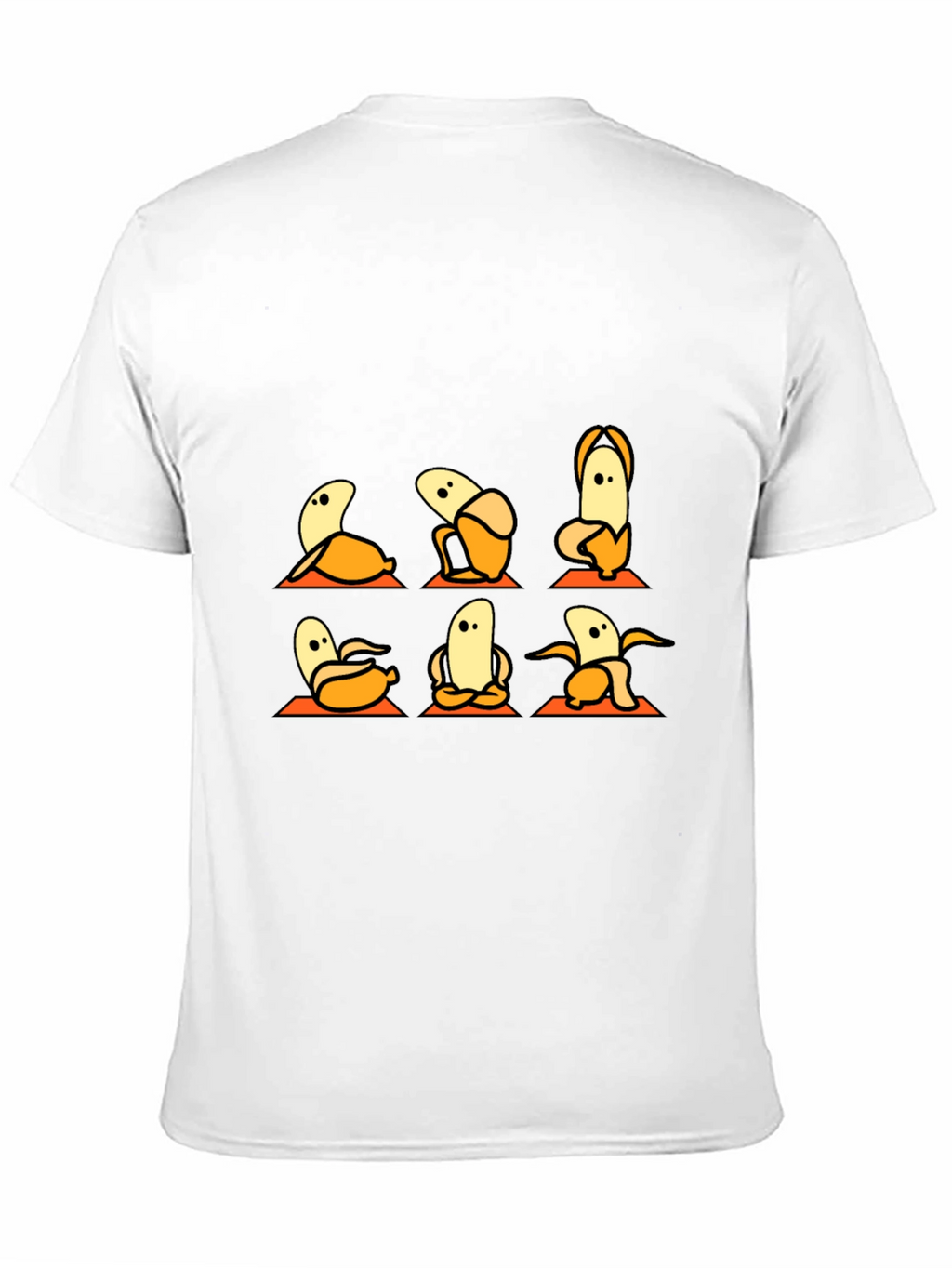 Banana Yoga Black T-Shirt - Funny Fruit Exercise Tee