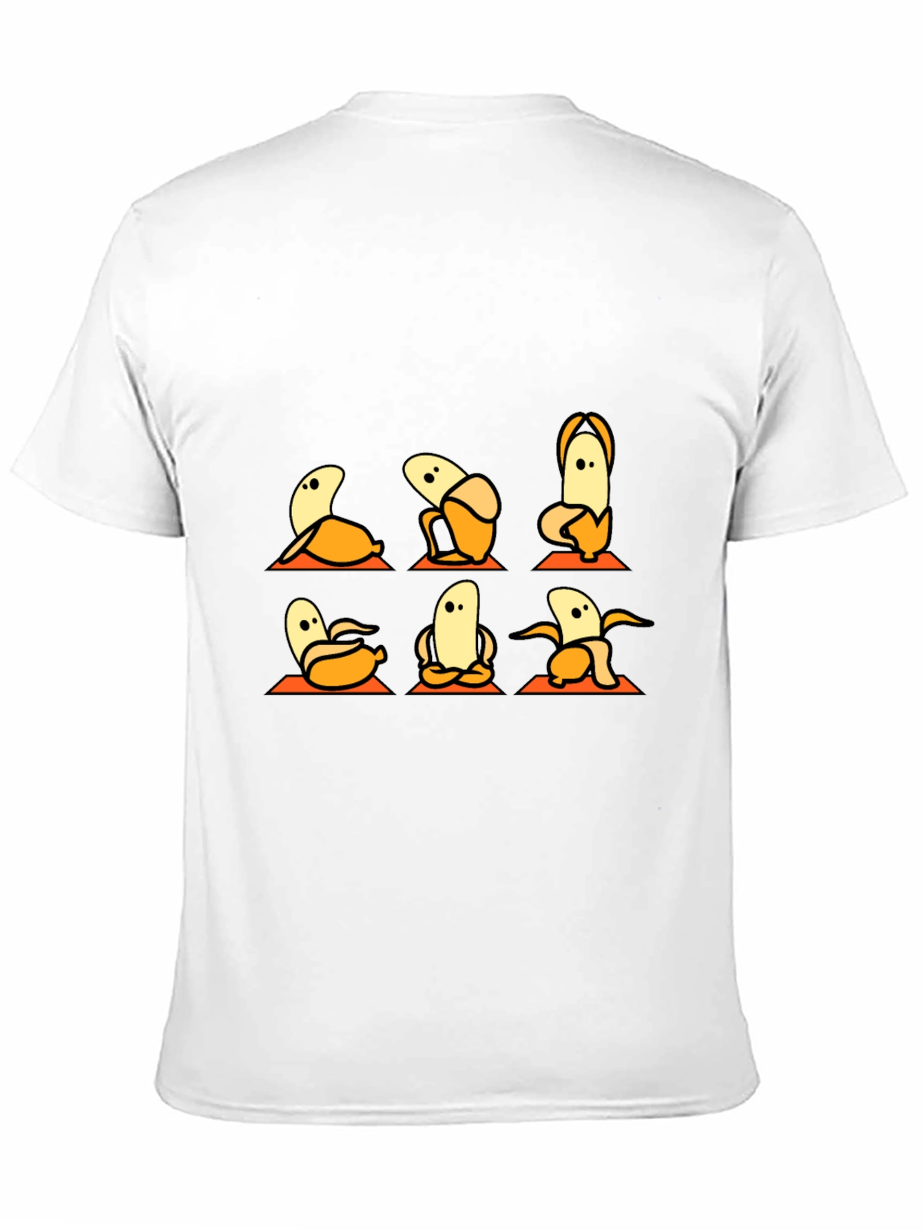 Banana Yoga Black T-Shirt - Funny Fruit Exercise Tee