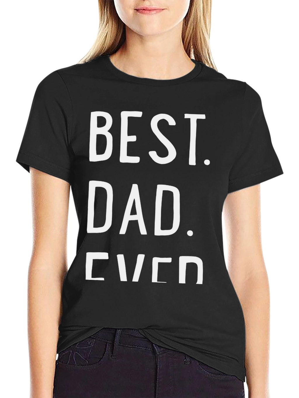 Best Dad Ever Black Graphic Tee Shirt