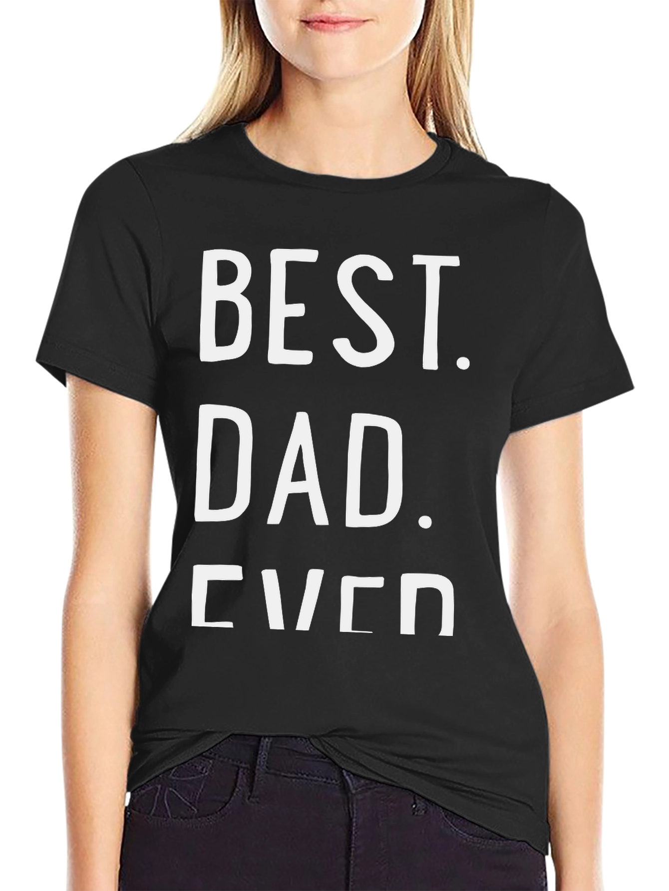 Best Dad Ever Black Graphic Tee Shirt