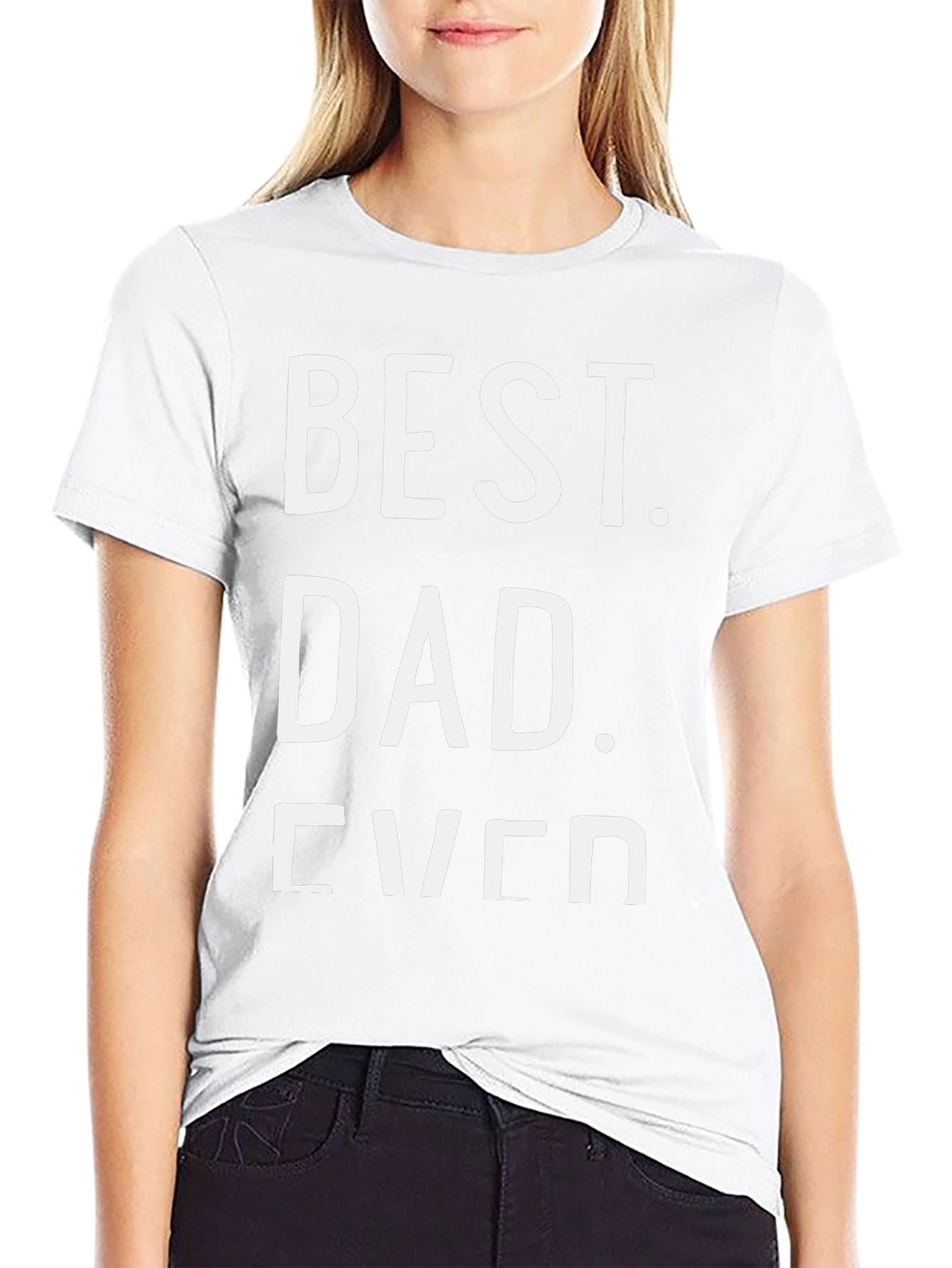Best Dad Ever Black Graphic Tee Shirt