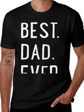 Best Dad Ever Black Graphic Tee Shirt
