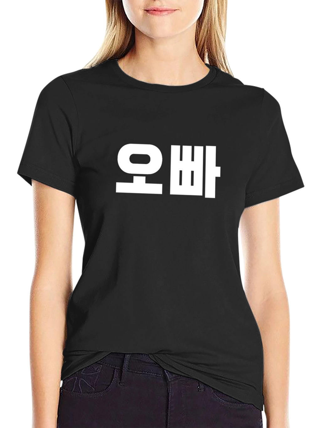 Oppa Korean Text Graphic T-Shirt