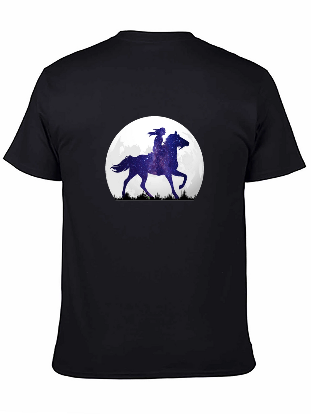 Celestial Horse Rider Tee - Graphic Moon Design