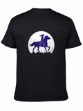 Celestial Horse Rider Tee - Graphic Moon Design