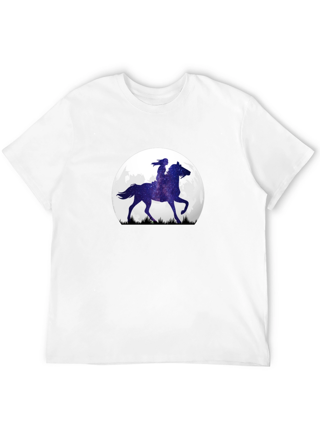 Celestial Horse Rider Tee - Graphic Moon Design