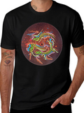 Abstract Record Art Black T-Shirt