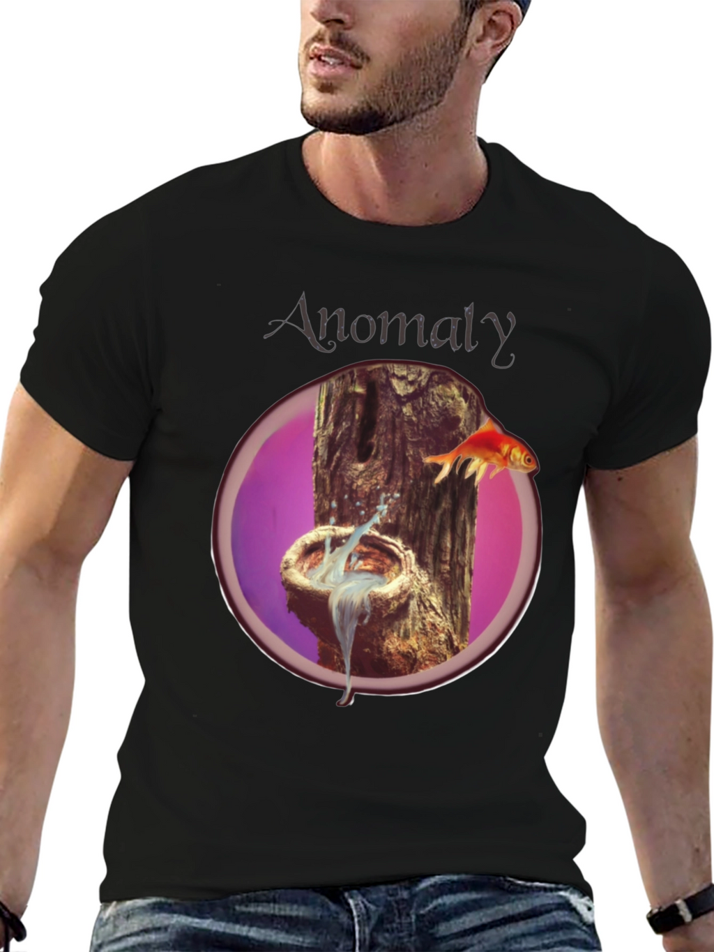 Anomaly Graphic Tee - Goldfish Surreal Design