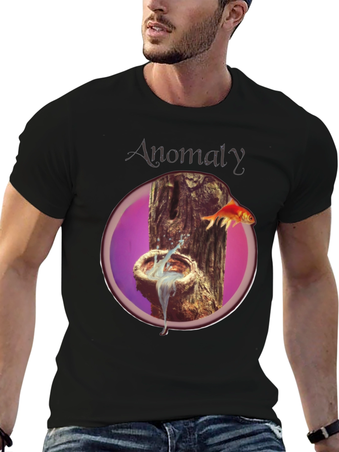 Anomaly Graphic Tee - Goldfish Surreal Design