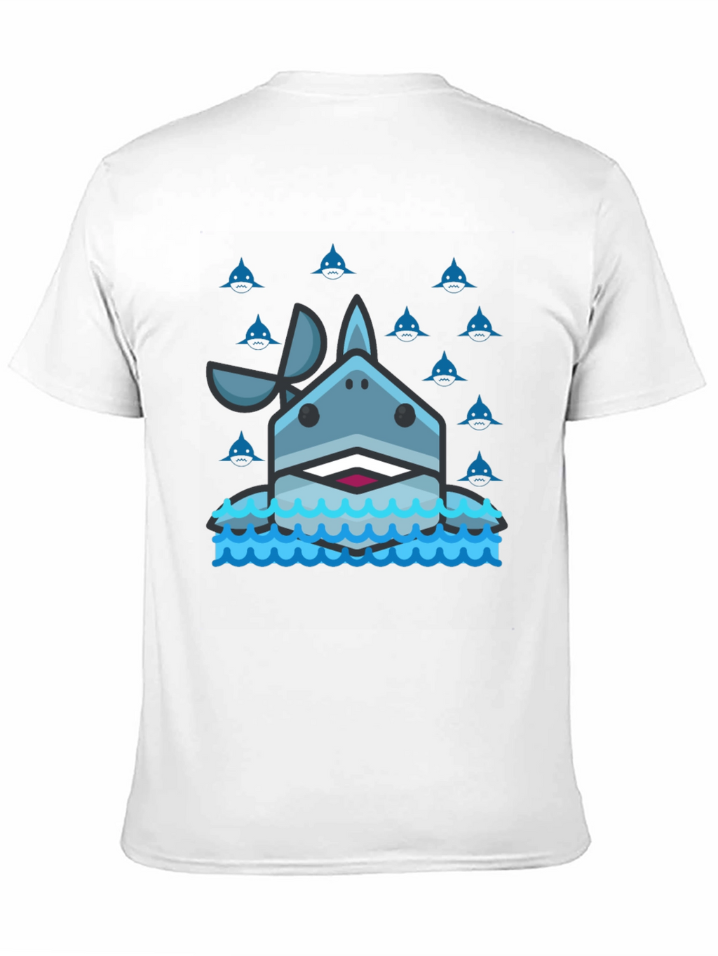 Shark Graphic Tee - Mens Black Cotton T-Shirt